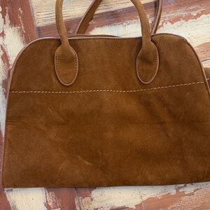 Chic Brown Suede Shoulder Bag